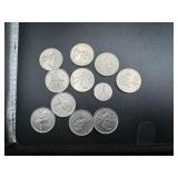 2.60 FV 1968 50% Silver Canadian (11 coins)