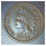 1886 Indianhead - High Grade, Semi-Key Date, XF+ or Better, Beautiful Coin