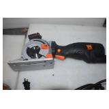 WEN 3620 5-Amp 3-1/2-Inch Plunge Cut Compact Circular Saw with Laser, Carrying Case, and Three Blades