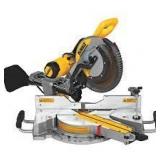 DEWALT 15 Amp Corded 12 in. Double Bevel Sliding Compound Miter Saw, Blade Wrench and Material Clamp Customer Returns See Pictures