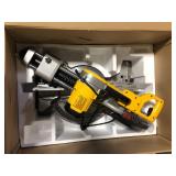 DEWALT 15 Amp Corded 12 in. Double Bevel Sliding Compound Miter Saw, Blade Wrench and Material Clamp Customer Returns See Pictures
