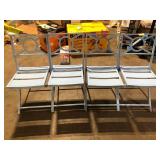 Lot of  StyleWell Mix and Match Surf Metal Folding Outdoor Dining Chair  Customer Returns See Pictures