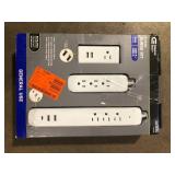 Commercial Electric 4 ft. Multiple Outlet and Wall Mounted Surge Protector Set (3-Pack) Customer Returns See Pictures