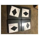Lot of  TrafficMaster Black 24 in. W x 24 in. L x 0.47 in. Foam Interlocking Gym Floor Tiles (6 Tiles/Pack) (24 sq. ft.) Customer Returns See Pictures