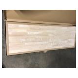 Hampton Bay 6 ft. L x 25 in. D Unfinished Hevea Solid Wood Butcher Block Countertop With Square Edge Customer Returns See Pictures