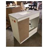 Home Decorators Collection Clady 37 in. Single Sink White Bath Vanity with Silver Ash Cultured Marble Top (Assembled)  Customer Returns See Pictures