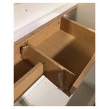 Home Decorators Collection Clady 37 in. Single Sink White Bath Vanity with Silver Ash Cultured Marble Top (Assembled)  Customer Returns See Pictures