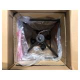 Home Decorators Collection Weyburn 4-Light Bronze Farmhouse Chandelier Light Fixture with Caged Metal Shade  Customer Returns See Pictures