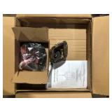 Home Decorators Collection Weyburn 4-Light Bronze Farmhouse Chandelier Light Fixture with Caged Metal Shade  Customer Returns See Pictures