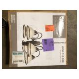 Hampton Bay Halophane 5-Light Oil Rubbed Bronze Chandelier with Frosted Ribbed Glass Shades  Customer Returns See Pictures