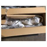 Hampton Bay Myles 3-Light Island Pendant Light Brushed Nickel Finish Clear Glass Shades Customer Returns See Pictures