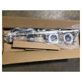 Hampton Bay Myles 3-Light Island Pendant Light Brushed Nickel Finish Clear Glass Shades Customer Returns See Pictures