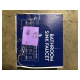 AIMADI Single Handle Single Hole Waterfall Bathroom Faucet with Pop-Up Drain Stainless Steel Vanity Sink Taps in Matte Black Customer Returns See Pictures