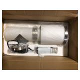 Cayden 6.5 in 1-Light Brushed Nickel Shaded Pendant Light with Clear Plus Etched Opal Glass Shade, No Bulbs Included   Customer Returns See Pictures