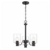 Hampton Bay Castleford 3-Light Oil Rubbed Bronze Transitional Classic Chandelier for Dining Areas with No Bulbs Included  Customer Returns See Pictures