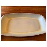 Set of 6 Frankoma Pottery Plainsman Gold Serving Platters and Divided Dishes