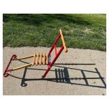 Vintage Viking Imports Wooden Kick Sled from Norway