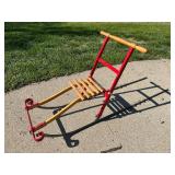 Vintage Viking Imports Wooden Kick Sled from Norway