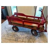 Vintage Greyhound Wooden Pull Wagon with Red Detailing