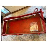 Vintage Greyhound Wooden Pull Wagon with Red Detailing