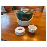 Vintage Coleman Green and White Water Jug 1 Gallon