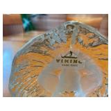 Vintage Viking Handmade Glass Lion Paperweight