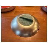 Set of 4 Mid-Century Modern Isama Kemochi Style Aluminum Ashtrays with Enamel Coating