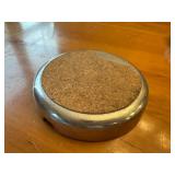 Set of 4 Mid-Century Modern Isama Kemochi Style Aluminum Ashtrays with Enamel Coating