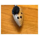 Set of 6 MCM Viking Teak Cheese Picks with Mouse Design