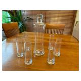Mikasa BLOCK Crystal Ice Vodka Decanter Set with 6 Glasses