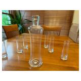 Mikasa BLOCK Crystal Ice Vodka Decanter Set with 6 Glasses