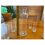 Mikasa BLOCK Crystal Ice Vodka Decanter Set with 6 Glasses