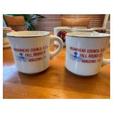 Collection of 14 Vintage Boy Scouts BSA and Commemorative Restaurant Ware Mugs