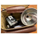 Vintage Brownie Hawkeye Camera with Flash in Leather Case