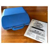 Underwood 378 Vintage Manual Typewriter with Blue Case and Carbon Paper