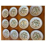 Set of 12 Vintage Wildflower Speckled Stoneware Salad Plates Sweet Clover No 205 Japan
