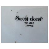 Set of 12 Vintage Wildflower Speckled Stoneware Salad Plates Sweet Clover No 205 Japan