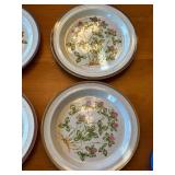 Set of 12 Vintage Wildflower Speckled Stoneware Salad Plates Sweet Clover No 205 Japan