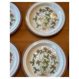 Set of 12 Vintage Wildflower Speckled Stoneware Salad Plates Sweet Clover No 205 Japan
