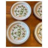 Set of 12 Vintage Wildflower Speckled Stoneware Salad Plates Sweet Clover No 205 Japan