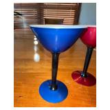 Set of 3 Vintage J.H. Cristil Co Perma Hue Martini Glasses