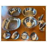 Vintage Stainless Steel Serving Pieces from Denmark, Sweden and Germany