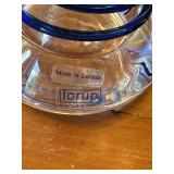 Set of 2 Handmade Glass Candle Holders by Lorup, Made in Estonia