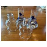 Set of 2 Handmade Glass Candle Holders by Lorup, Made in Estonia