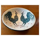 Vintage Ceramic Decorative Bowl with Rooster Design