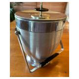 1950s Kronex Atomic Aluminum Ice Bucket with Lid