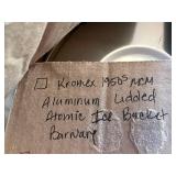 1950s Kronex Atomic Aluminum Ice Bucket with Lid