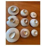 Set of 10 Handmade  Frankoma Ceramic Pottery Vessels with Unique Designs