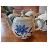 Set of 4 Vintage USA Floral Teapots