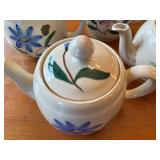 Set of 4 Vintage USA Floral Teapots